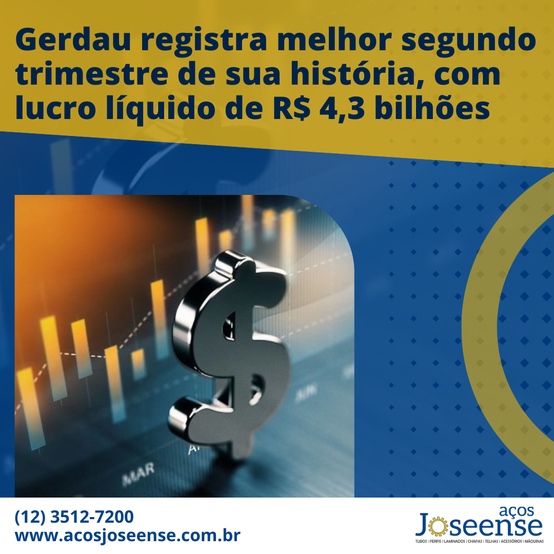 Leia mais sobre o artigo Gerdau registra melhor segundo trimestre de sua história, com lucro líquido de R$ 4,3 bilhões